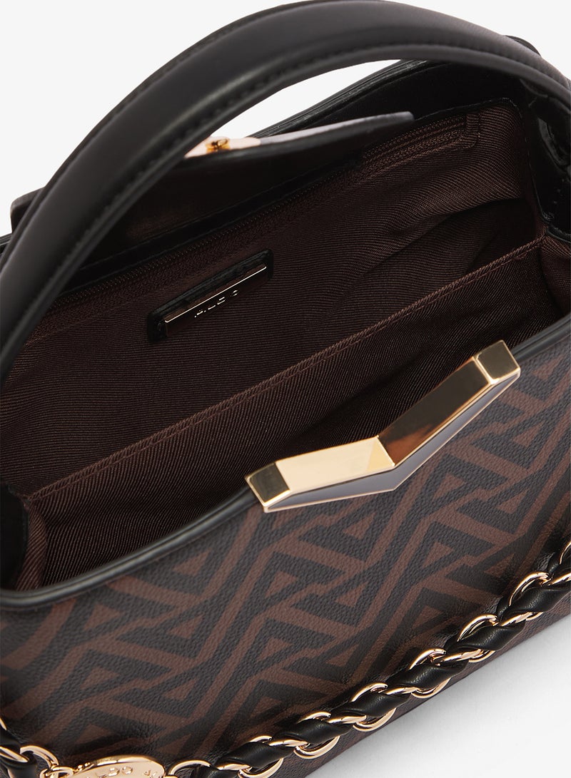 ALDO VALENTYA Printed Textured Top Handle Bag - Image 4